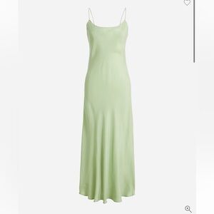 J Crew Gwyneth Cupro Dress Sage